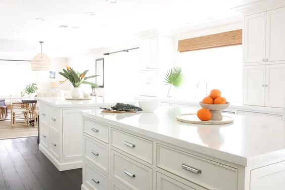 Beautiful kitchen with two islands.